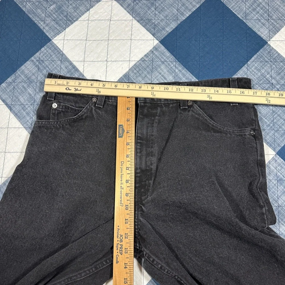 VTG 90s Levi's 550 Orange Tab Red Batwing Black Relaxed Fit Tapered Jeans *34x30